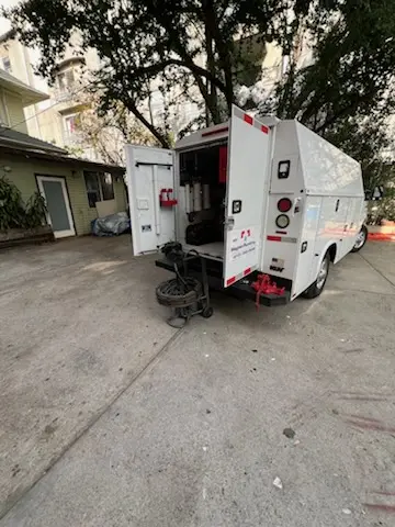 Magnet Plumbing service vehicle on-site for Faucet Repair in Capri Isles